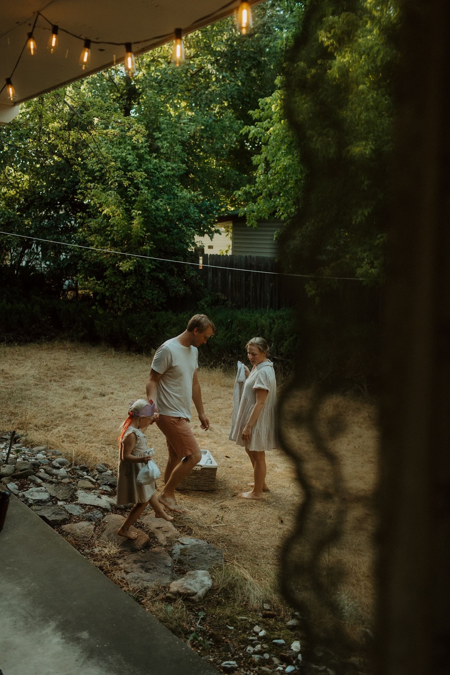 A family sharing an outdoor moment together
